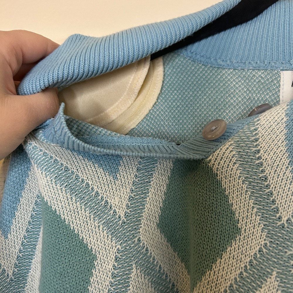 Vintage Alfred Dunner Golf Polo Shirt XL Diamond Argyle Knit - Picture 4 of 5